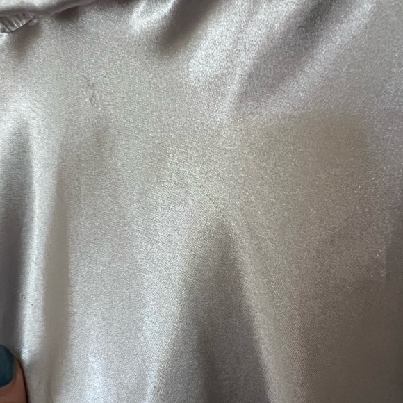 BHLDN exclusive Jenny Yoo Silver Satin Gown - Picture 6 of 15